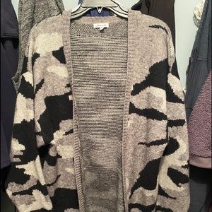 Oversized Camo Cardigan